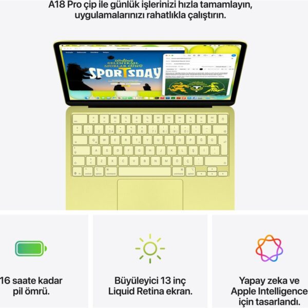 Apple MacBook Neo A18 Pro 8GB 256GB SSD macOS 13″ Taşınabilir Bilgisayar Gümüş MHFA4TU/A