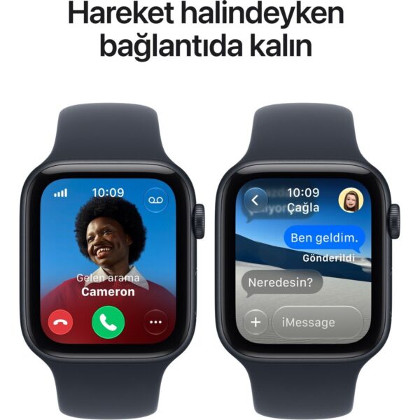 Apple Watch Se 3 Gps + Cellular, Gece Yarısı Alüminyum Kasa ve Lacivert Spor Kordon – S/m