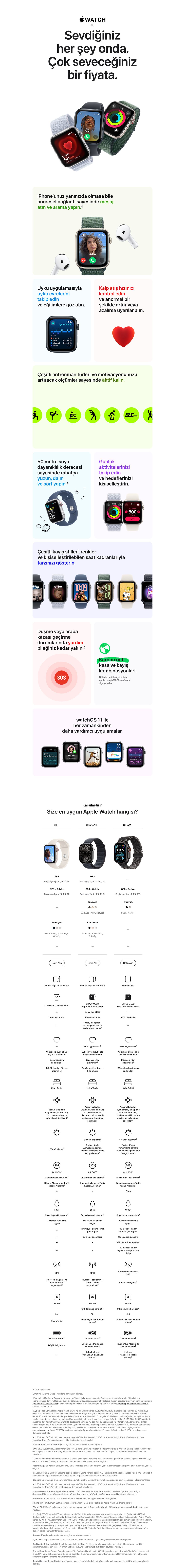 Apple Watch SE GPS, 44 mm Gümüş Alüminyum Kasa ve Kot Rengi Spor Kordon - S/M