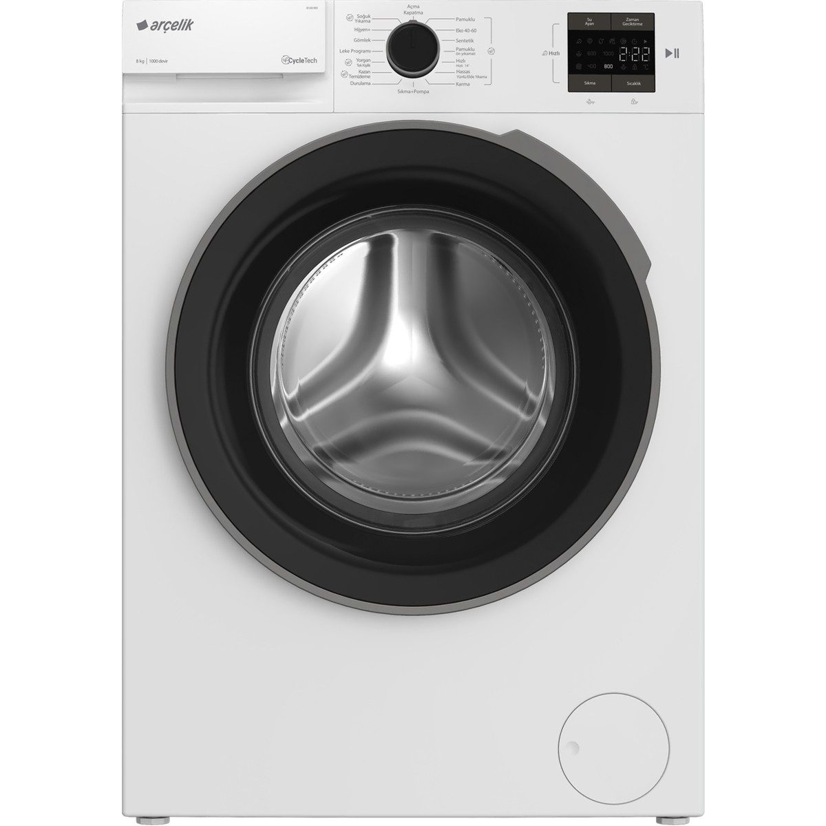 Arçelik 8100 MX 8 Kg Çamaşır Makinesi A Enerji Sınıfı 1000 Devir Hızı Beyaz Renk HBCV00006MJ68W