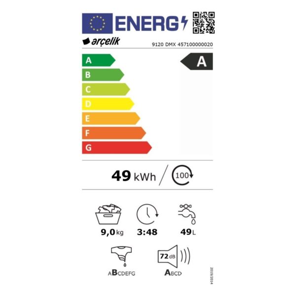 Arçelik 9120 Dmx 1200 Devir 9 kg Çamaşır Makinesi