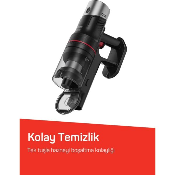 Arzum AR4211 MagiClean FlexBin İstasyonlu Dikey Şarjlı Süpürge 500W, BLDC Motor, Siyah