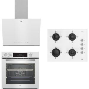 Beko Beyaz Cam Ankastre Set Fitfry Özelliği Az Yağla Pişirme Özelliği A Enerji Sınıfı Modern Mutfak Uyumlu HBCV00005J4Y3S