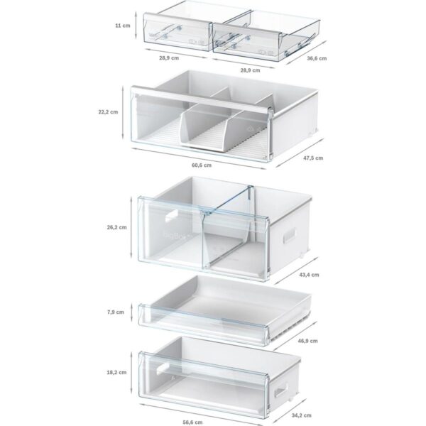 Bosch KGP76AIC0N Serie 8 186 x 75 cm Kolay Temizlenebilir Inox Alttan Donduruculu Buzdolabı