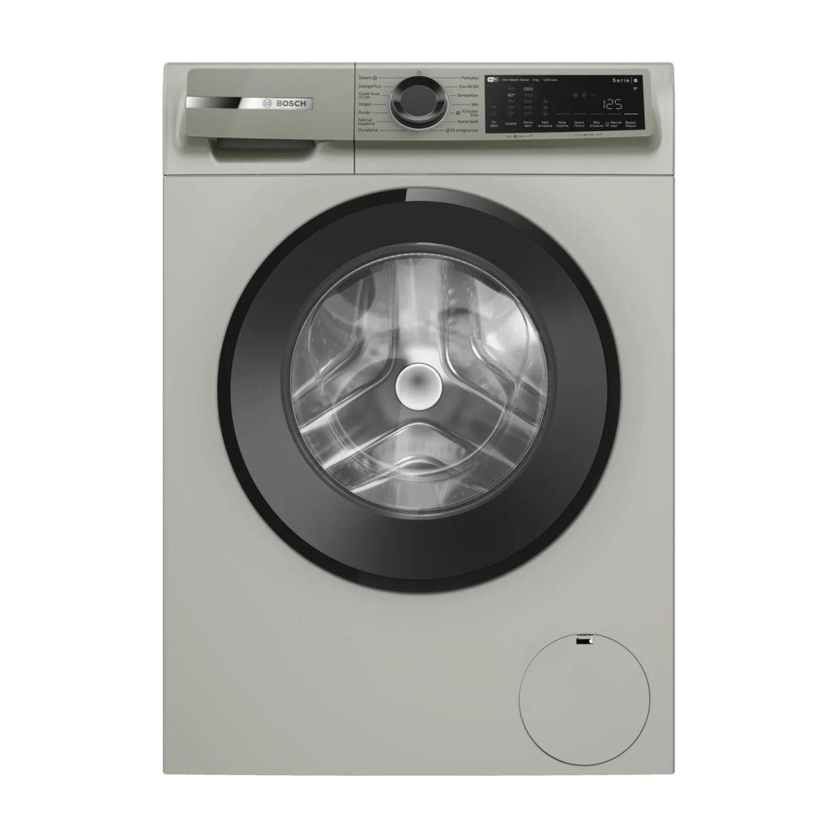 BOSCH WGK242ZXTR Serie 6 Çamaşır Makinesi 9 kg maks. 1200 dev./dak., Gümüş HBCV000092SZ2D