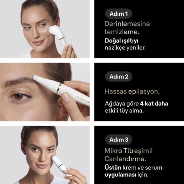 Braun Facespa Pro Yüz Epilatörü, + 3 Ekstra, 911