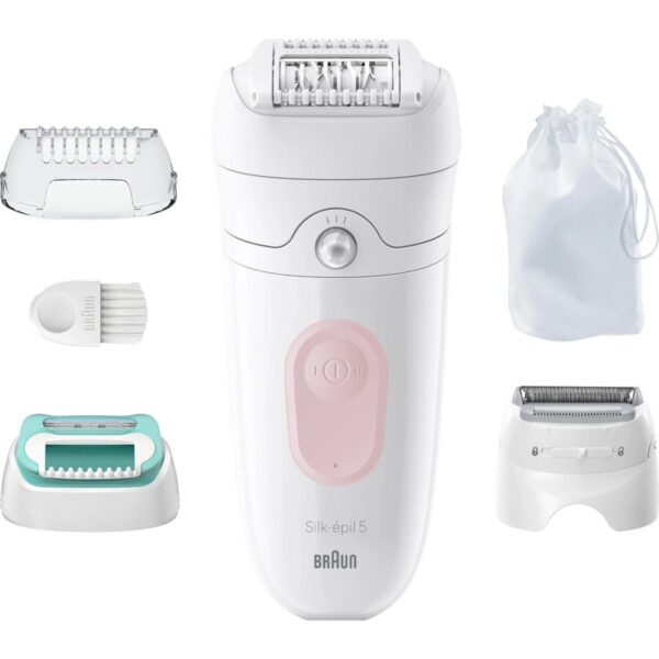 Braun Silk-Épil 5 5-050 Epilatör – Hassas ve Etkili Tüy Alma, Islak/Kuru Kullanım, Acısız Epilasyon