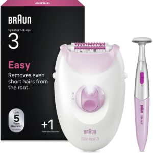 Braun Silk·épil 3 Kablolu Epilatör, Kalıcı Pürüzsüz Cilt, 3-202 HBCV0000HFB88H