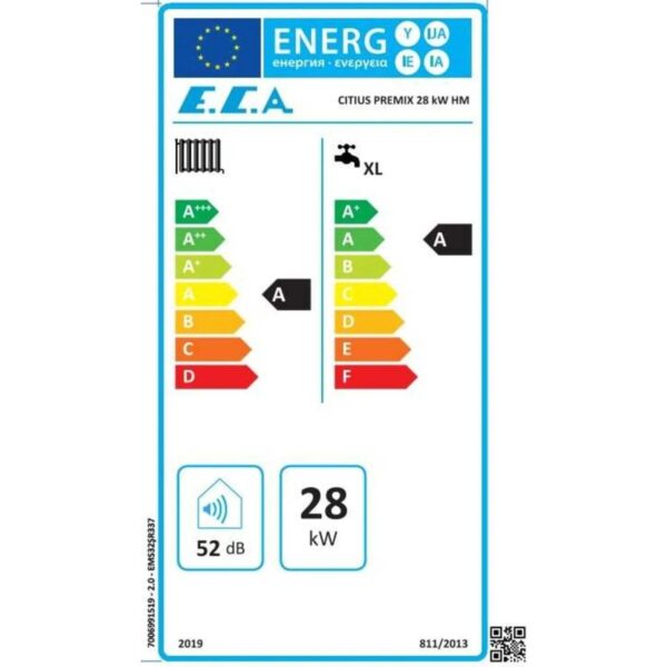 E.c.a Citius Premix 28 Hm 28 kW Bacalı Yoğuşmalı Kombi Sessiz Çalışma ve Düşük Yakıt Tüketimi