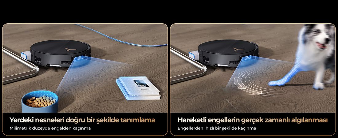 Ecovacs Deebot X8 Pro Omni Siyah Robot Süpürge ve Paspas 18000 Pa Emiş Gücü