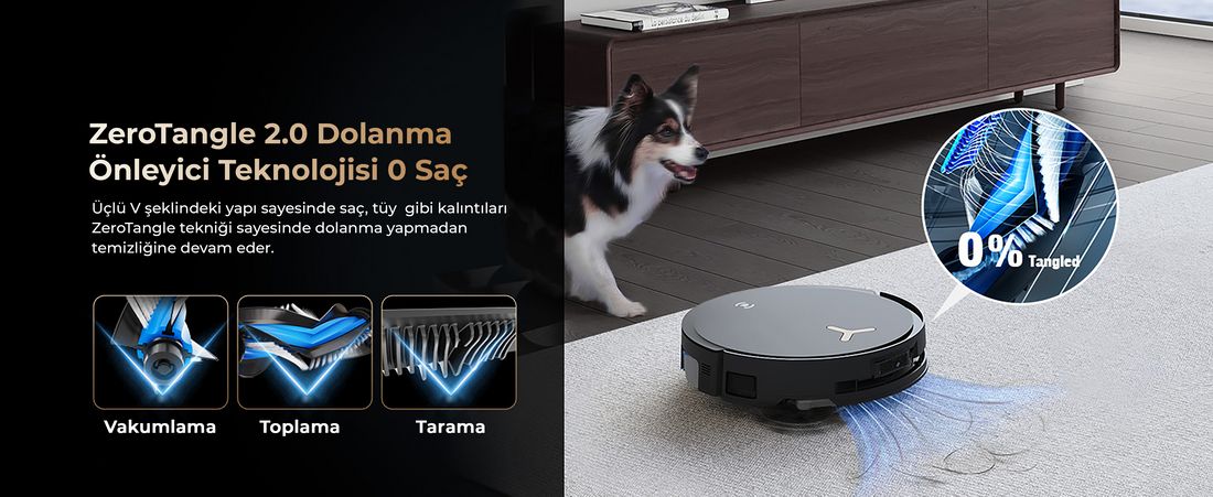Ecovacs Deebot X8 Pro Omni Siyah Robot Süpürge ve Paspas 18000 Pa Emiş Gücü