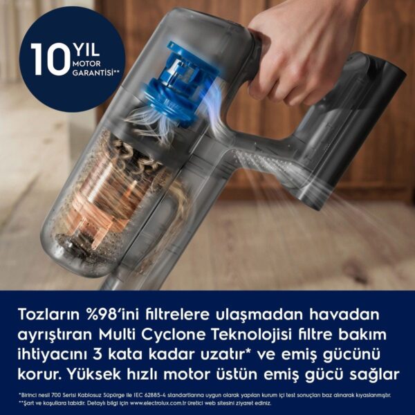 Electrolux EP72H21WET ActiveMop 700 Cordless Cleaner 21.6 V Dikey Şarjlı Süpürge
