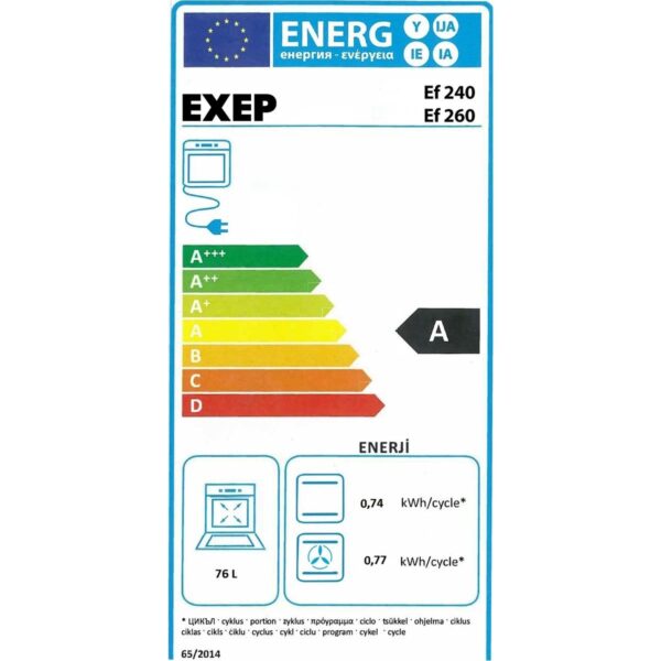 Exep Elegra 2’li Beyaz Ankastre Set(Cam Gazlı Ocak + Turbo Fırın (EO320+ EF240)