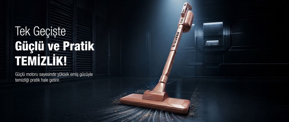 Fantom Pratıc-S P 1200 Dikey Süpürge Rose Gold Toz Haznesi Var 0,2 L Güçlü Emiş Teknolojisi