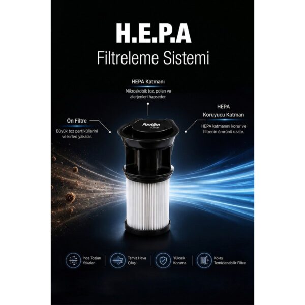 Fantom Provac P5000 Cyclonic Elektrik Süpürgesi Gri