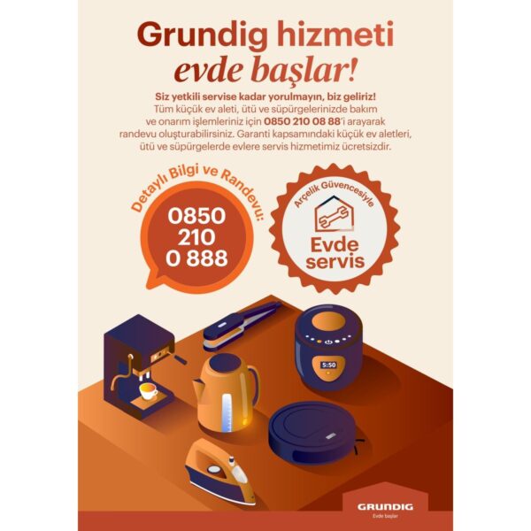 GRUNDIG VCP 7330 HyperClean 450 Watt BLDC Motor Şarjlı Dik Süpürge