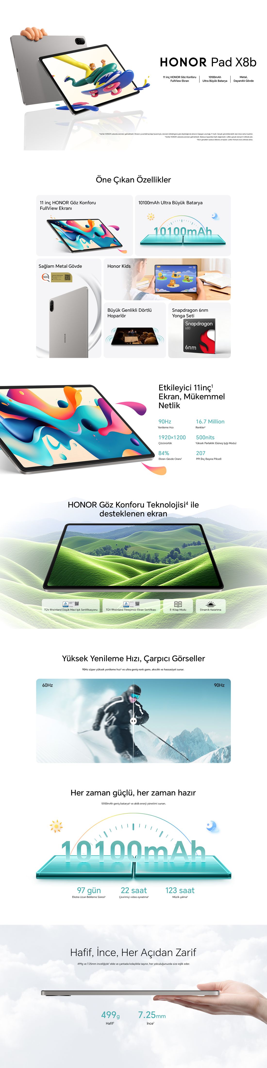 Honor Pad X8B 4GB 128GB