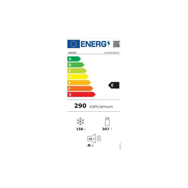 Hoover HHCR3818EWPL E Enerji Sınıfı 463 lt No-Frost Gardırop Tipi Buzdolabı