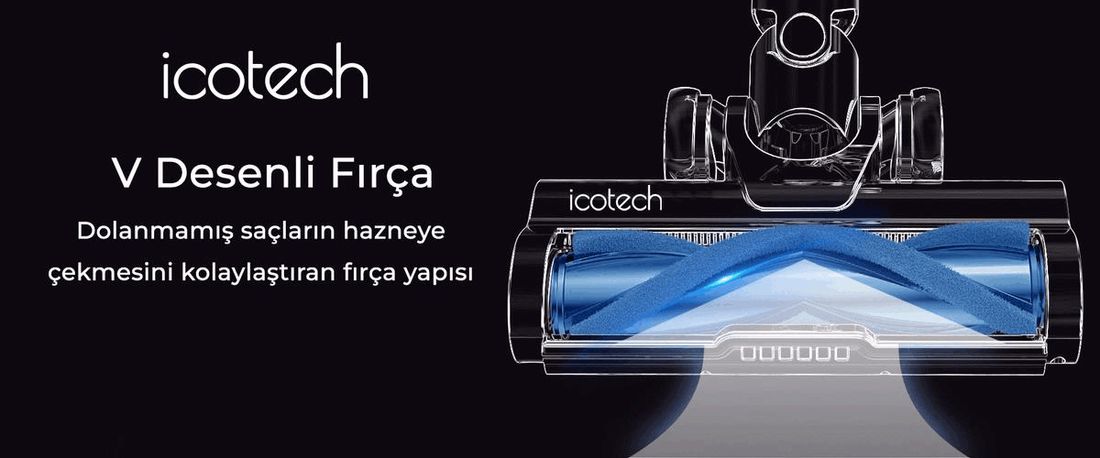 Icotech F30 Max 38KPA Greeneye Lazer Teknoloji Şarjlı Dikey Süpürge