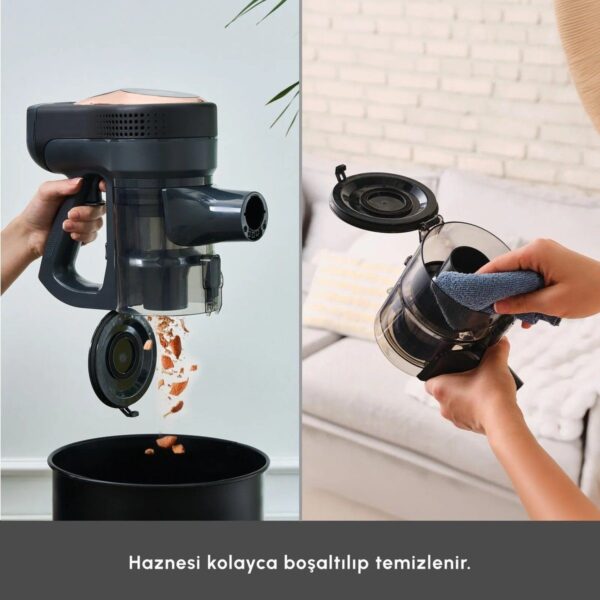 Karaca Power Up Pro 25 Watt Dik Süpürge Bakır Renk 0,6 Litre Toz Haznesi ile Güçlü Emiş