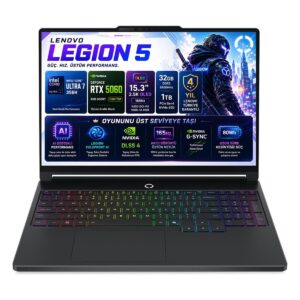 Lenovo Legion 5 15IPH11 Intel Core Ultra 7 356H 32GB 1TB SSD RTX5060 15.3'' OLED 165Hz Freedos Taşınabilir Bilgisayar 83RW0004TR HBCV0000E0I5I1