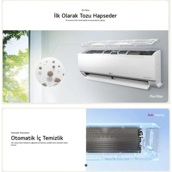 LG PC12SQ Dualcool Plus A++ 12000 BTU Inverter Duvar Tipi Klima