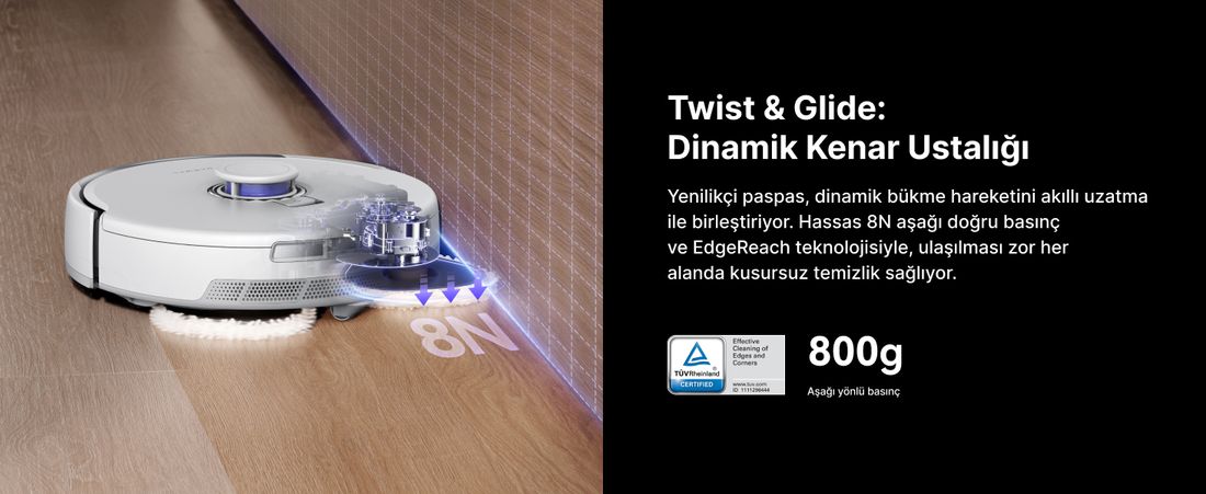 Narwal Freo Z10 Ultra Akıllı Robot Süpürge Gri 18.000PA Emiş Gücü Sert Zemin Kullanımı için