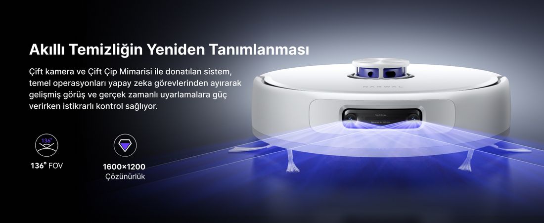 Narwal Freo Z10 Ultra Akıllı Robot Süpürge Gri 18.000PA Emiş Gücü Sert Zemin Kullanımı için