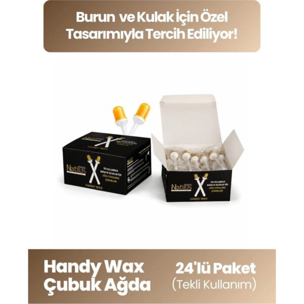 Natilus Professional Handy Wax Burun Kulak Için Tek Kullanımlık Ağda Çubukları