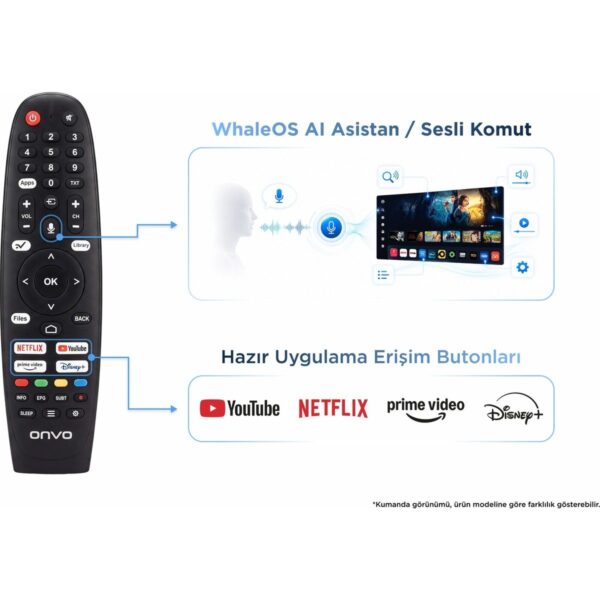 Onvo 24VL80F2HA 24” 60 Ekran Uydu Alıcılı HD Ready WhaleOS LED TV (12V Uyumlu)