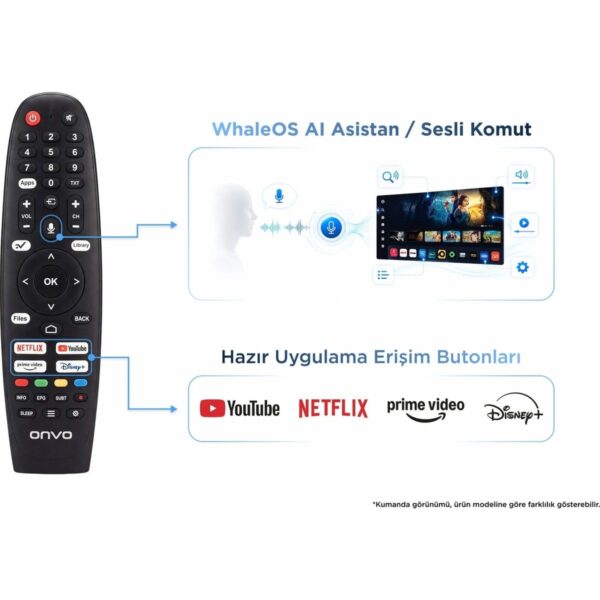 Onvo 32VQ80F2HA 32” 82 Ekran Uydu Alıcılı HD Ready WhaleOS QLED TV