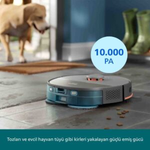Philips 5000 Serisi Islak Kuru Robot Süpürge, Yüksek Emiş Gücü, Uzun Çalışma Süresi, HomeRun, Otomatik Boşaltma İstasyonu, Gri, XU5100/10 HBCV00009X737X