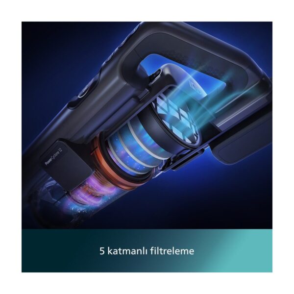 Philips 7000 Serisi Aqua 25.2 V Kablosuz Dik Süpürge, PowerCyclone 12, TriActive Başlık, 80 dk’ya kadar Çalışma, 3 Aşamalı Filtreleme, XC7053/01