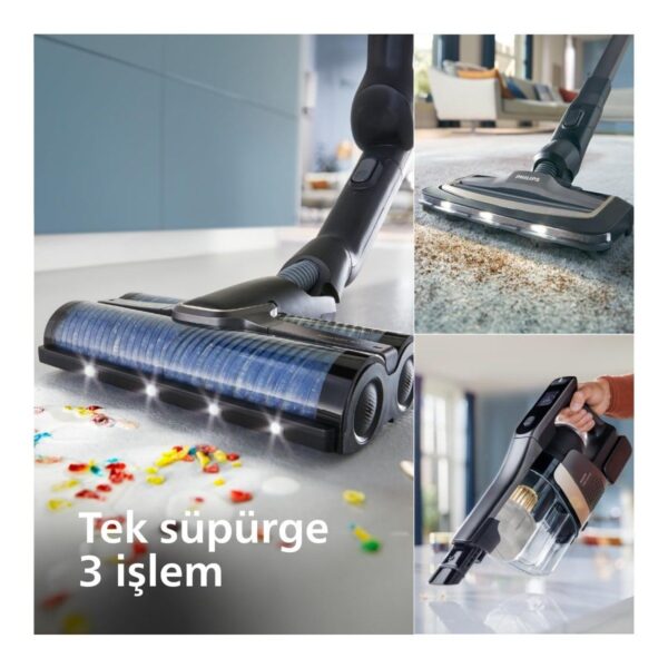Philips Aquatrio 9000 Islak & Kuru Kablosuz Dikey Süpürge | Süpürme + Silme + Kurutma
