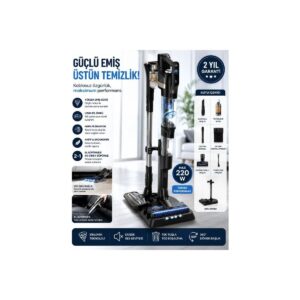 Philips Aquatrio 9000 Islak & Kuru Kablosuz Dikey Süpürge | Süpürme + Silme + Kurutma Siyah