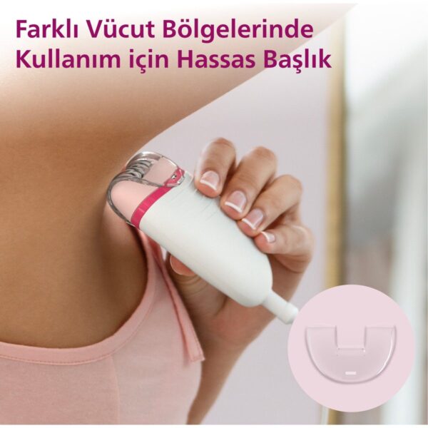 Philips BRE255/05 Satinelle Essential Kablolu Kompakt Epilatör Yıkanabilir Başlık ve 3 Hız Ayarıyla