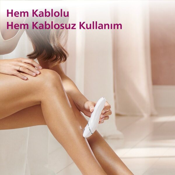 Philips BRE710/05 Epilatör (Yüz+Koltuk alti+Bikini Bölgesi+Bacak)Islak-Kuru,Işıklı,Kablosuz