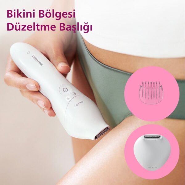 Philips BRE720/05 Epilatör (Yüz+Koltuk alti+Bikini Bölgesi+Bacak)Islak-Kuru,Işıklı,Kablosuz