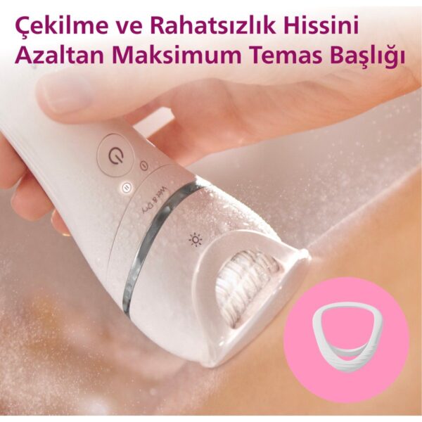 Philips BRE720/05 Epilatör (Yüz+Koltuk alti+Bikini Bölgesi+Bacak)Islak-Kuru,Işıklı,Kablosuz