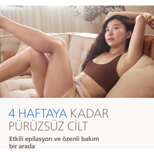 Philips Pembe Kablosuz Epilatör 9000 Serisi Islak ve Kuru Kullanım, Yıkanabilir Başlık ile 2 Hız Ayarı BRE718/05