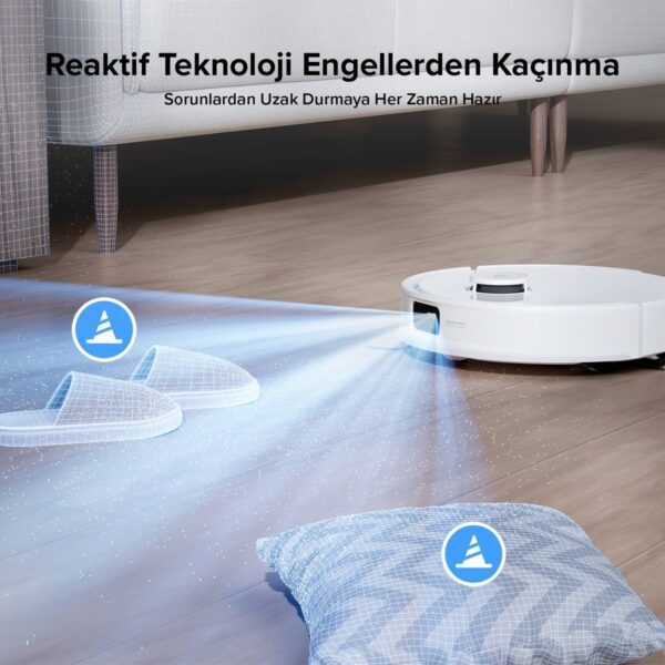 Roborock Q8 Max Pro Plus Akıllı Robot Süpürge Beyaz