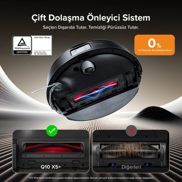 Roborock Q8 Max Pro Plus Akıllı Robot Süpürge – Siyah