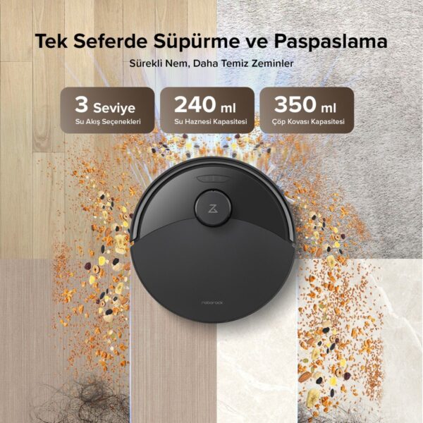 Roborock Q8 Max Pro Plus Akıllı Robot Süpürge – Siyah