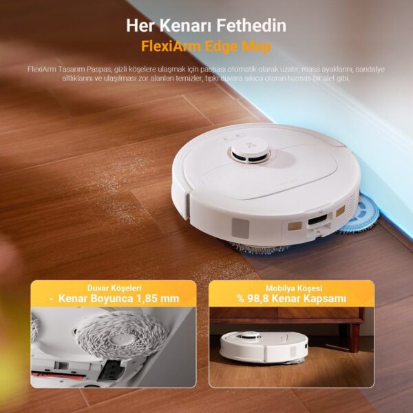 Roborock Qrevo C Pro Akıllı Robot Süpürge 18.500 Pa – Beyaz