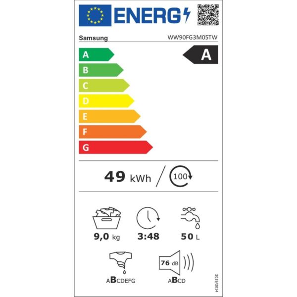 SAMSUNG WW90FG3M05TWAH Çamaşır Makinesi Hızlı Yıkama 9kg