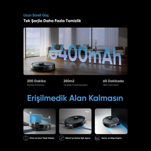 Şımart katya Ü Akıllı Robot Süpürge 15000PA Otomatik Mop Yıkama ve Kurutma