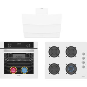 Simfer 0+9 Fonksiyon Airfry Beyaz 3'lü Ankastre Set (8216 Fırın + 3507 Ocak + 8707 Davlumbaz) A Enerji Sınıfı Modern Mutfak Uyumlu HBCV00006VXG13