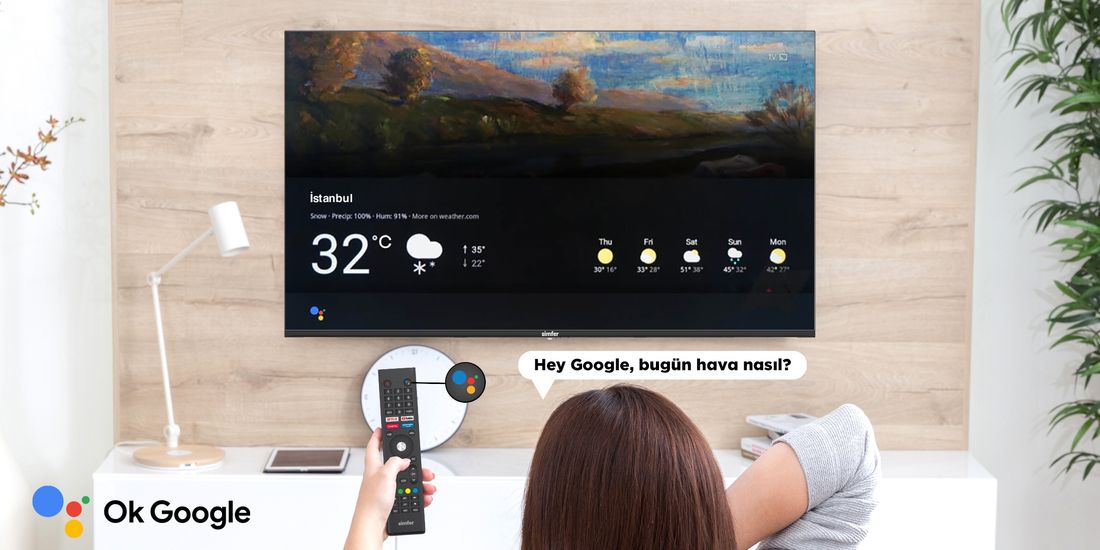Simfer 55SFSA6B 55 inç 4K Ultra HD Android Smart LED TV 140 Ekran Yüksek Çözünürlük