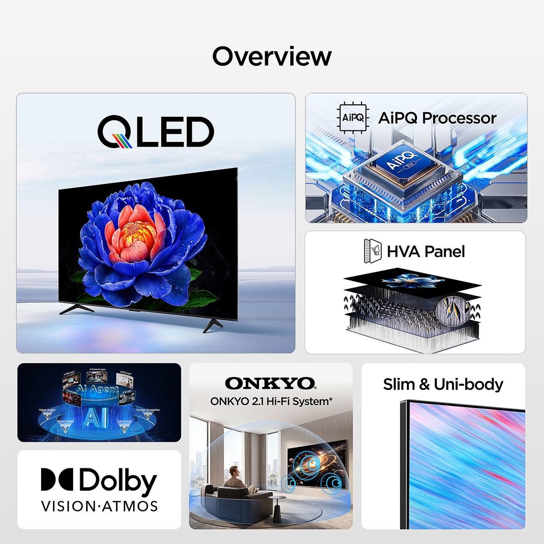 TCL 50P79L 50" 127 Ekran Uydu Alıcılı 4K Ultra HD Google QLED TV