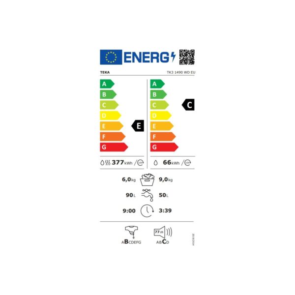 Teka TK3 1490 Solo 1400 Devir 9 kg Yıkama/ 6 kg Kurutmalı Çamaşır Makinesi